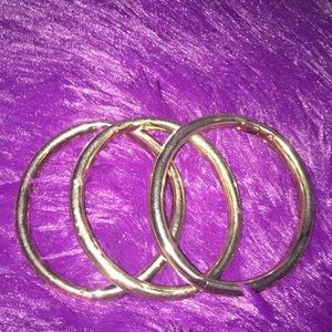 Gold or silver metal adjustable bracelets